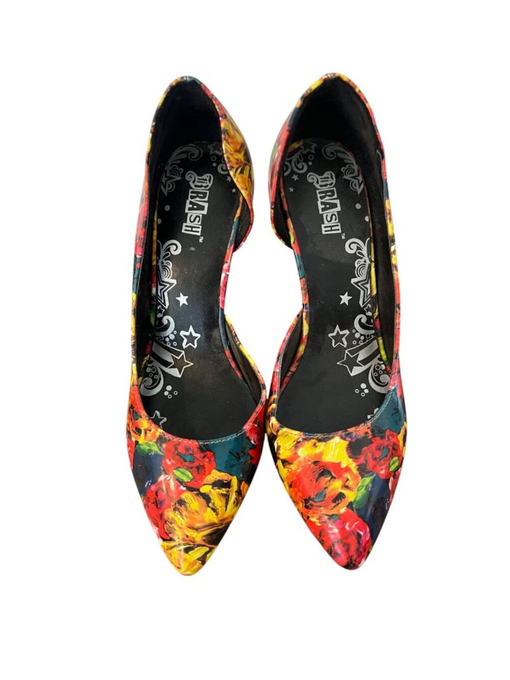 Floral Print Pointed Toe Stiletto Heels Size 9 By Trash
